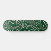 Roos Gold-vloeistofdrager Abstract groen ontwerp Persoonlijk Skateboard (Horizontaal)