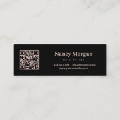 Roos Gold Volg Social Media QR Code Mini Visitekaartje (Achterkant)