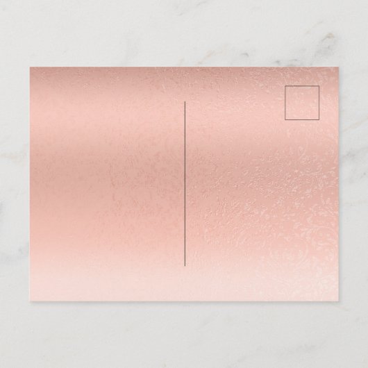 Roos Gold voor weddenschap met het neerslaan van T Aankondigingskaart (Achterkant)