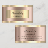 Roos Gold-vormig elegant professioneel modern Visitekaartje (Voorkant / Achterkant)