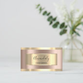 Roos Gold-vormig elegant professioneel modern Visitekaartje (Staand voorkant)