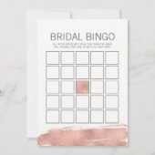 Roos Gold Vrijgezellenfeest Bingo Game Kaart (Voorkant)