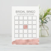 Roos Gold Vrijgezellenfeest Bingo Game Kaart (Staand voorkant)