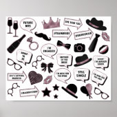 Roos Gold Vrijgezellenfeest Fun Party Afdrukbare r Poster (Voorkant)