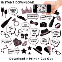 Roos Gold Vrijgezellenfeest Fun Party Afdrukbare r