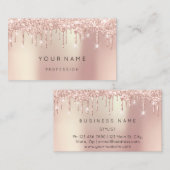 Roos Gold Vroege Abstracte zijderouten Glitter Visitekaartje (Voorkant / Achterkant)