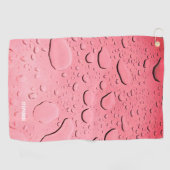 Roos Gold Water Daling Abstract Art Custom Name 20 Golfhanddoek (Horizontaal)