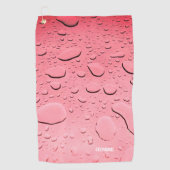 Roos Gold Water Daling Abstract Art Custom Name 20 Golfhanddoek (Voorkant)