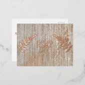 Roos Gold Waterfall Curtain RSVP Folie Uitnodiging Briefkaart (Voorkant / Achterkant)