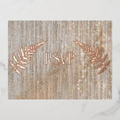 Roos Gold Waterfall Curtain RSVP Folie Uitnodiging Briefkaart (Voorkant)