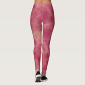 Roos Gold Waterverf Abstractie Leggings (Achterkant)
