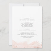 Roos Gold Waterverf Bachelorette Weekend Kaart (Achterkant)