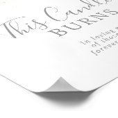 Roos Gold Waterverf Deze kaars brandt het teken Poster (Hoek)