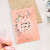 Roos Gold Waterverf Floral Chic Wedding