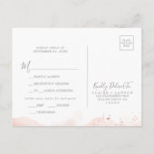 Roos Gold Waterverf Geometric Menu Keuze RSVP (Achterkant)