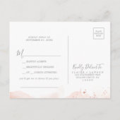 Roos Gold Waterverf Geometric Song Request RSVP Uitnodiging Briefkaart (Achterkant)