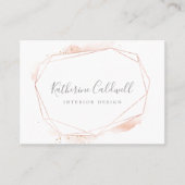 Roos Gold Waterverf Geometrisch Visitekaartje (Voorkant)