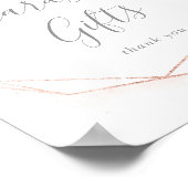 Roos Gold Waterverf Geometrische Kaarten en cadeau Poster (Hoek)