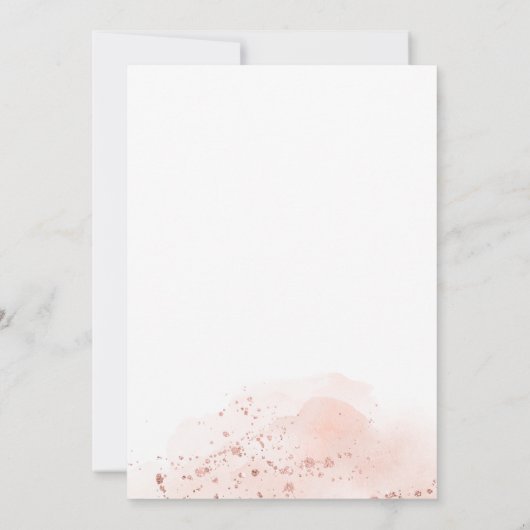 Roos Gold Waterverf Geometrische reuzenweduwen Kaart (Achterkant)