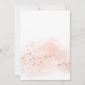 Roos Gold Waterverf Geometrische Spaanse bruiloft Kaart (Achterkant)