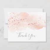 Roos Gold Waterverf Hartelijk dank Bedankkaart (Voorkant)