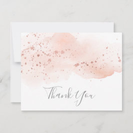 Roos Gold Waterverf Hartelijk dank Bedankkaart