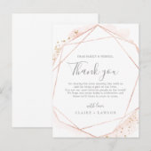 Roos Gold Waterverf Hartelijk dank voor uw ontvang Briefkaart (Voorkant / Achterkant)