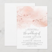 Roos Gold Waterverf Het huwelijk van Kaart (Voorkant / Achterkant)