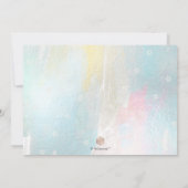 Roos Gold Waterverf Penseel tast Mitzvah Kaart (Achterkant)