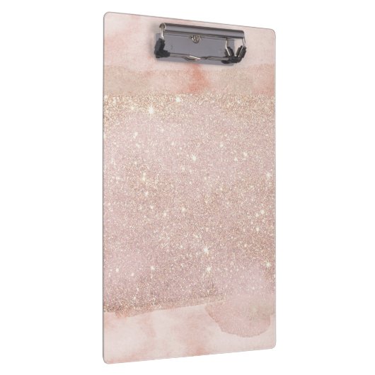 Roos Gold Waterverf Shimmer Glitter Klembord (Rechts)