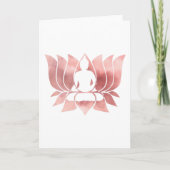 Roos Gold Waterverf Textuur Boeddha Meditation Zen Kaart (Voorkant)