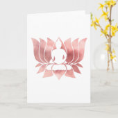 Roos Gold Waterverf Textuur Boeddha Meditation Zen Kaart (Gele Bloem)