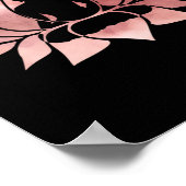 Roos Gold Waterverf Textuur Boeddha Meditation Zen Poster (Hoek)