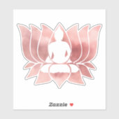 Roos Gold Waterverf Textuur Boeddha Meditation Zen Sticker (Vel)
