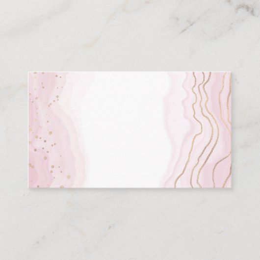 Roos Gold Waterverf Visitekaartje (Voorkant)