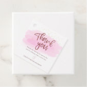 Roos Gold Waterverf Vrijgezellenfeest Hartelijk da Bedankjes Labels (In situ)