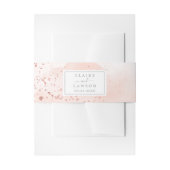 Roos Gold Waterverf Wedding Uitnodigingen Wikkel (Voorkant Voorbeeld)