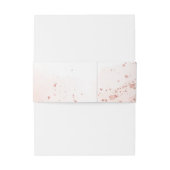 Roos Gold Waterverf Wedding Uitnodigingen Wikkel (Achterkant Voorbeeld)