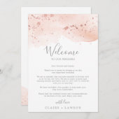 Roos Gold Waterverf Welkomstbrief & reisroute (Voorkant / Achterkant)