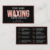 Roos Gold Waxing Aftercare Card Visitekaartje (Voorkant / Achterkant)