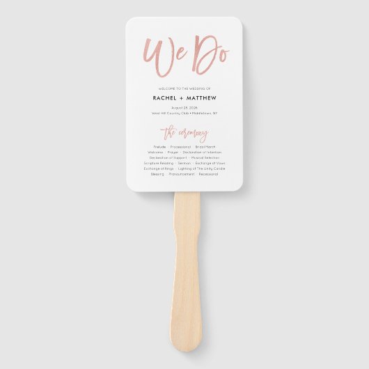 Roos Gold We gaan een bruiloft organiseren Handwaaier (Voorkant)