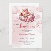 Roos Gold We zijn op Cloud Nine Teddybeer Meisje Kaart (Voorkant / Achterkant)