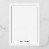 Roos Gold Weddenfoto Foto: Hartelijk dank Folie Uitnodiging (Achterkant)