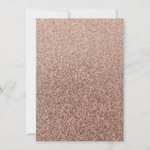 Roos Gold Weddenfoto Uitnodiging met bekleding (Achterkant)