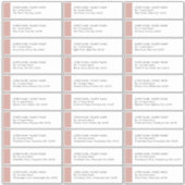 Roos Gold Wedding 30 gastAdresetiketten Sticker (Voorkant)