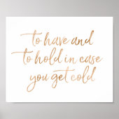 Roos Gold Wedding Blankets 8x10 Sign Poster (Voorkant)