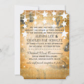 Roos Gold Wedding Chalkboard onder de sterren Kaart (Voorkant)