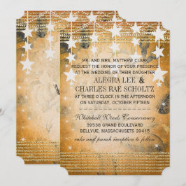 Roos Gold Wedding Chalkboard onder de sterren Kaart