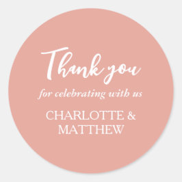 Roos Gold Wedding Classic Round Sticker