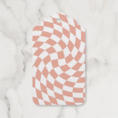 Roos Gold Wedding Collectie Chekered Cadeaulabels (Achterkant)